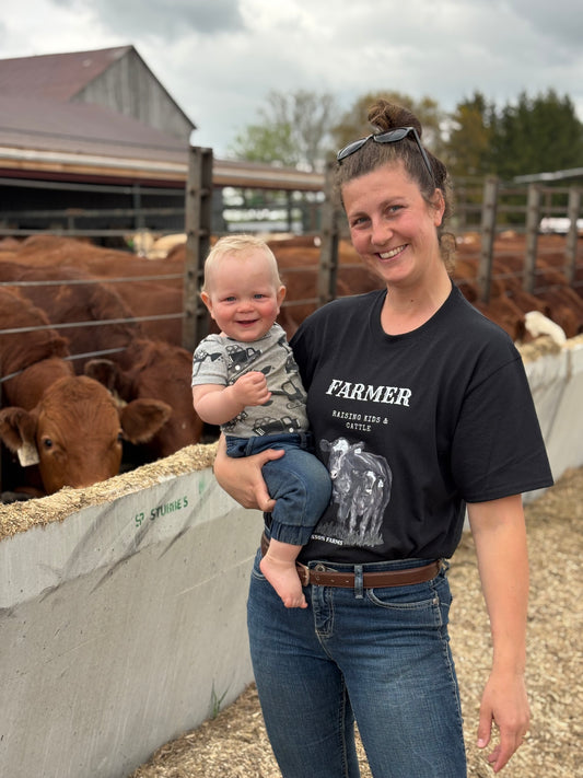 RAISING KIDS & CATTLE TSHIRT