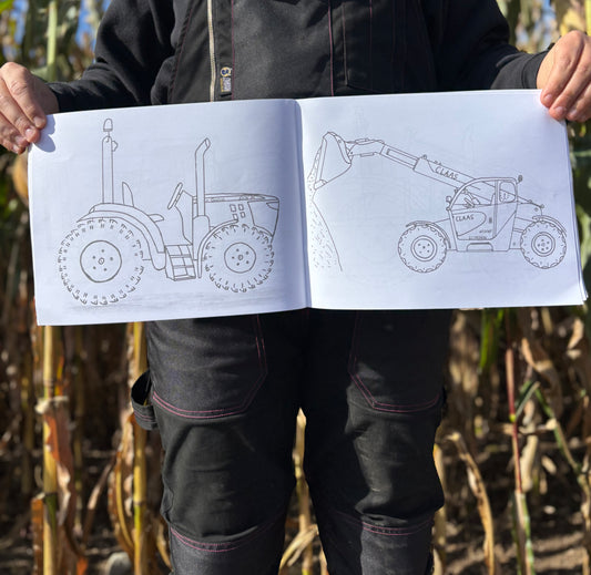 Farm Machines Colouring Book