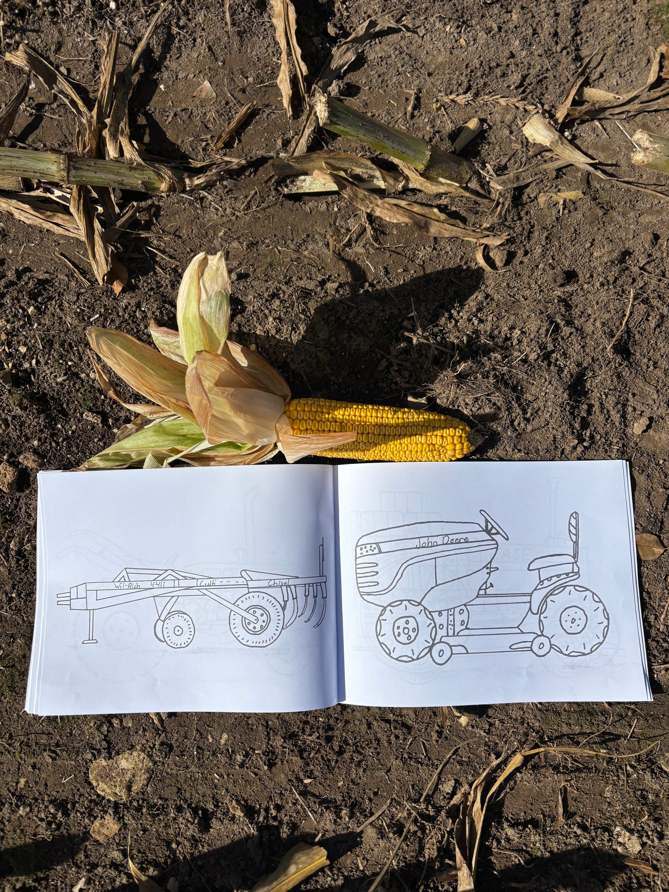 Farm Machines Colouring Book