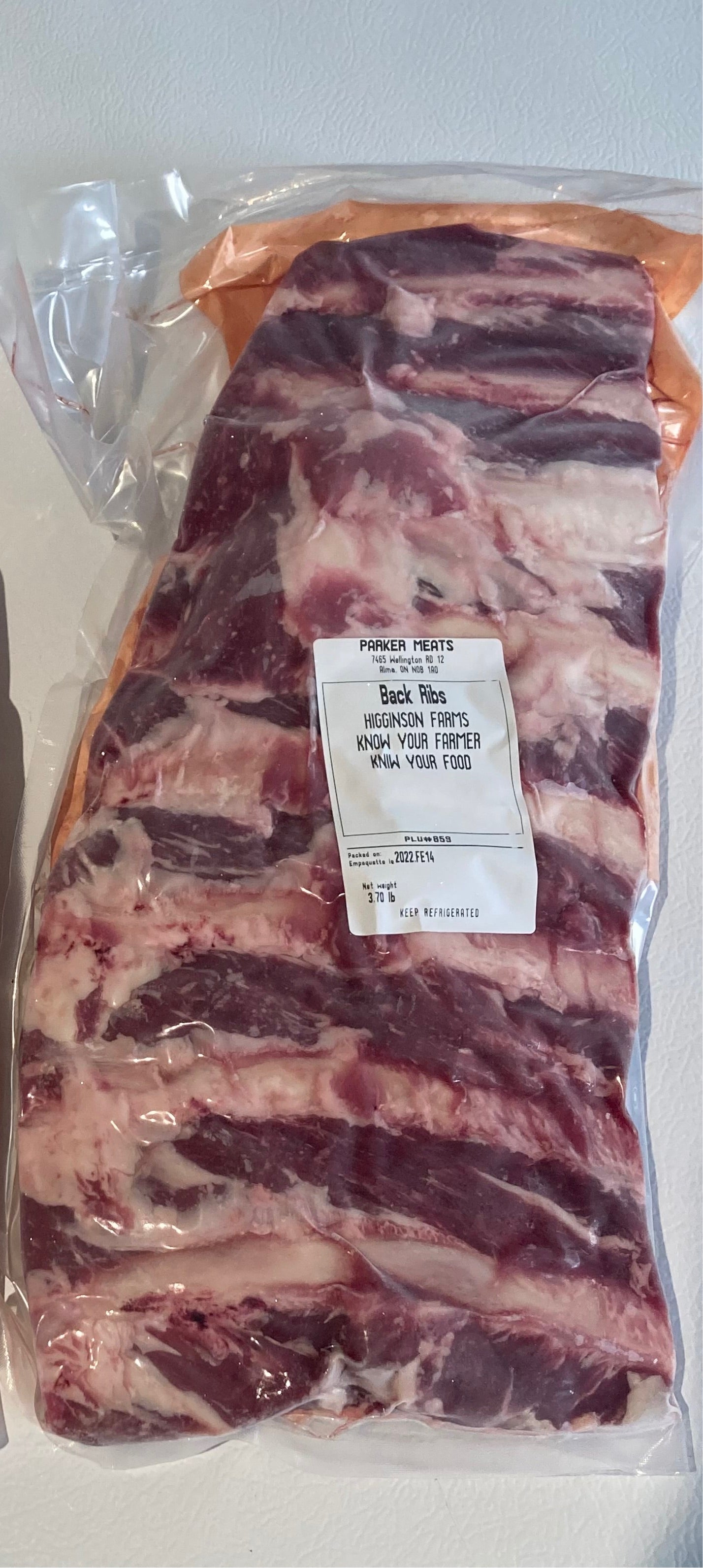 Back Ribs – Higginson Farms
